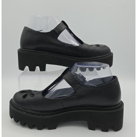 Lamoda Beauty Blossom Mary Janes dolls kill Sz 7 EUC goth witchcore gothic metal - Picture 2 of 8